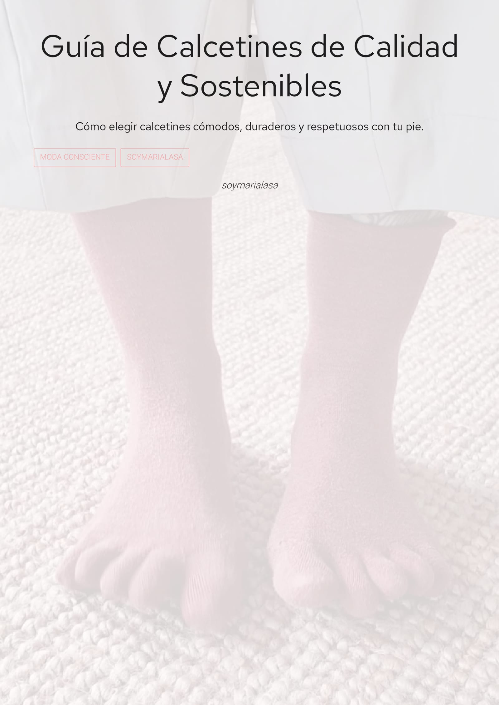 Portada de «Guía de calcetines de calidad y sostenibles»
