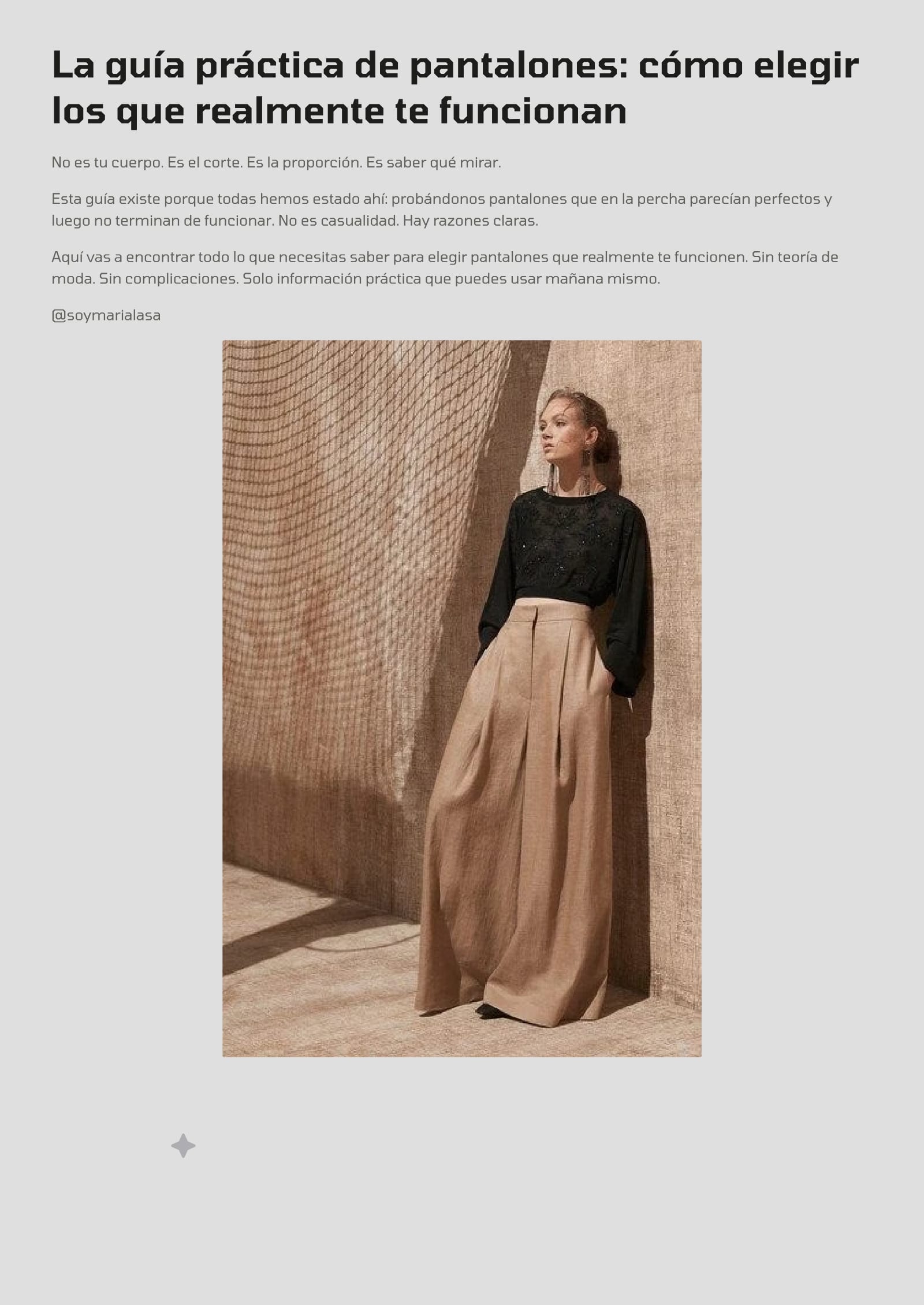 Portada de «La guía práctica de pantalones: cómo elegir los que realmente te funcionan»