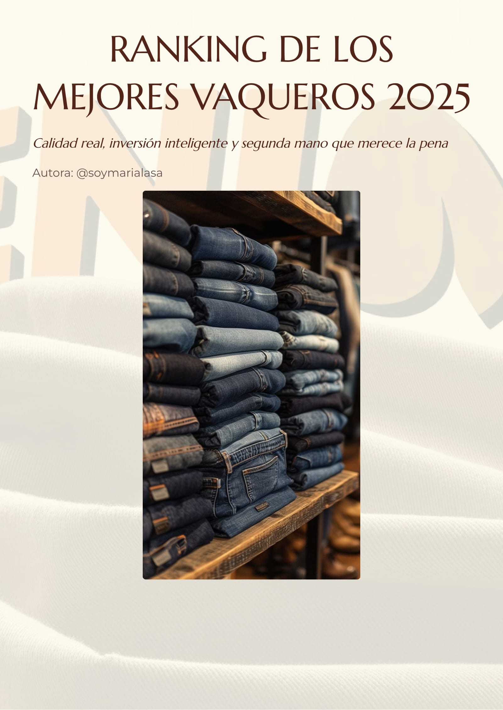 Portada de «Ranking de los mejores vaqueros (2025)»