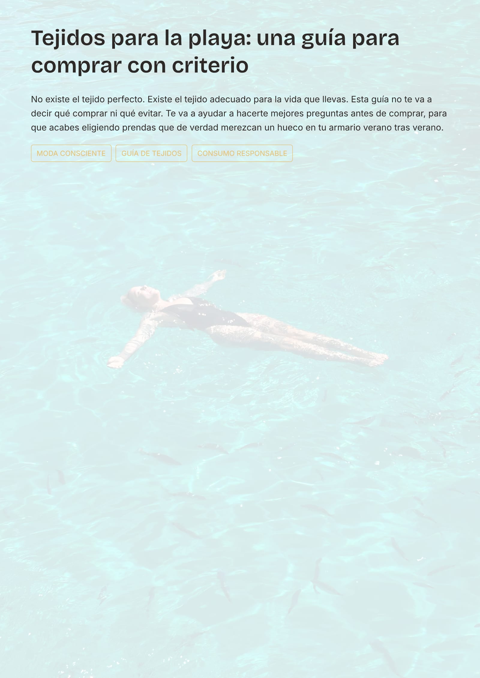 Portada de «Tejidos para la playa: una guía para comprar con criterio»
